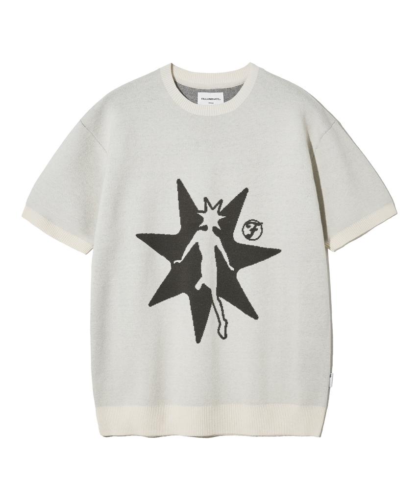 Illuminate Star Graphic Half Knit - Ivory