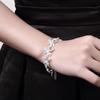Fashion Party Gifts Charm 925 Silver Crystal dragonfly pendant necklace earring bracelet rings Jewelry set for women