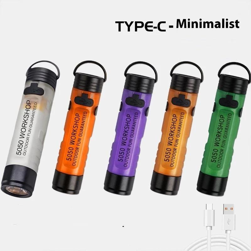 1PC Pocket Mini Flashlight With Key Clip, LED Ambient Light, Long Battery Life, For Outdoor, Emergency And Disaster Relief Use