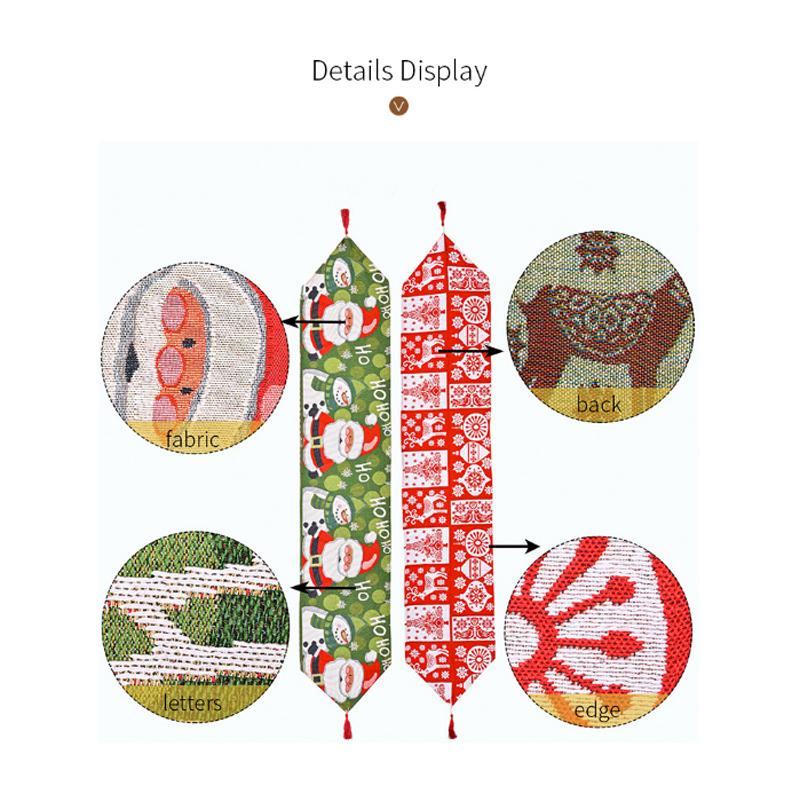 Christmas Decorations Table Flags Fashion Fabric Christmas Table Desktop Decorative Tablecloth Christmas Ornament