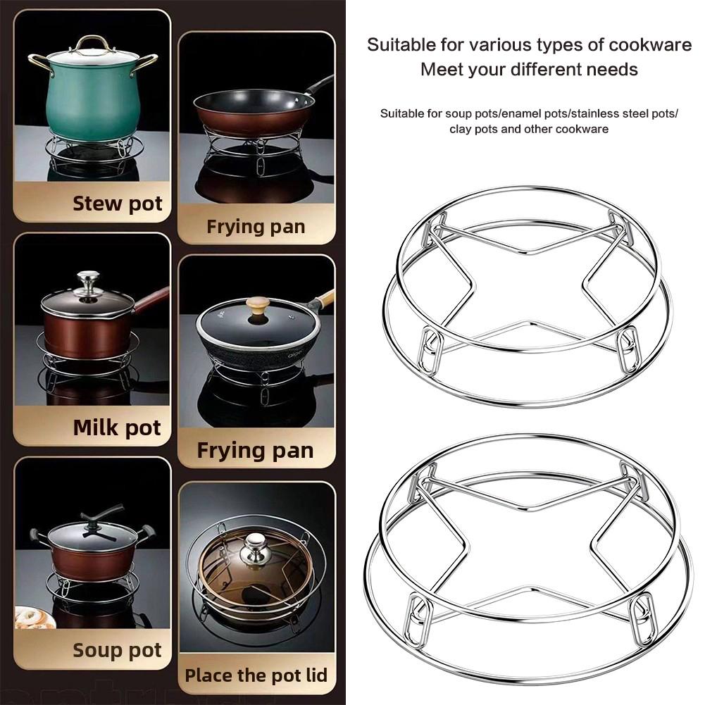 Round Hot Pan Rack-Steamer Stainless Steel Stackable Cooking Rack Pans Equipment Kitchen Baking Cooking Accessories