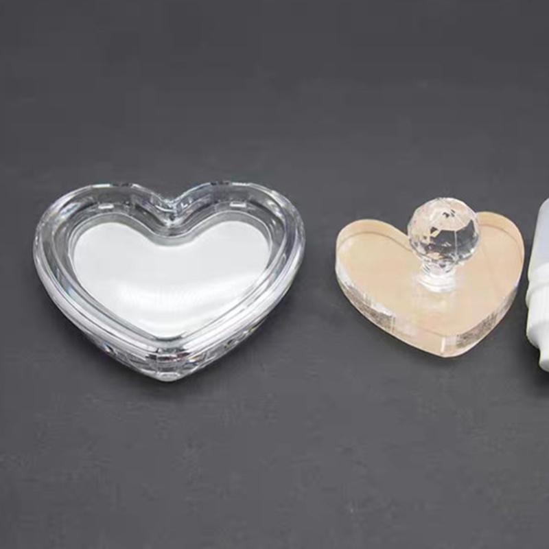 Liebesherzform Leerer Lidschattenbehälter Lippenstiftbox Pigmentpalette Nachfüllbar Rouge Highlighter Konturierungsbox Make-up Spender