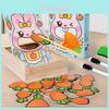 Holz Fütterungs Karotten Kaninchen Spiel Kinder Puzzle Spielzeug Für Früherziehung Und Handgeschicklichkeitsentwicklung