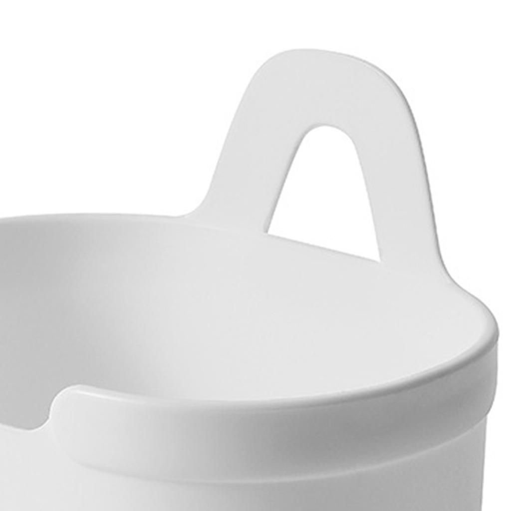 Hängender Aufbewahrungskorb für die Wand mit Bodenablaufloch Wandorganizer mit Haken für Küche Badezimmer Weiß