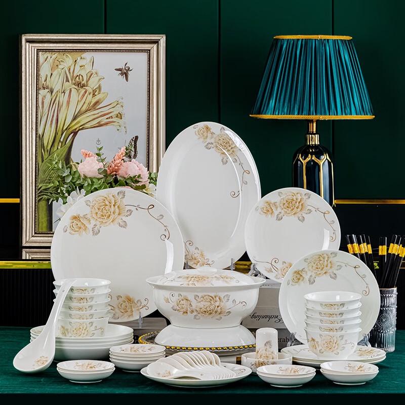 Jihang 56-Piece Jingdezhen Ceramic Dinnerware Set