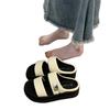 Niche muffin thick-bottomed cool slippers women's summer wear new casual versatile beach one-word cool slippers