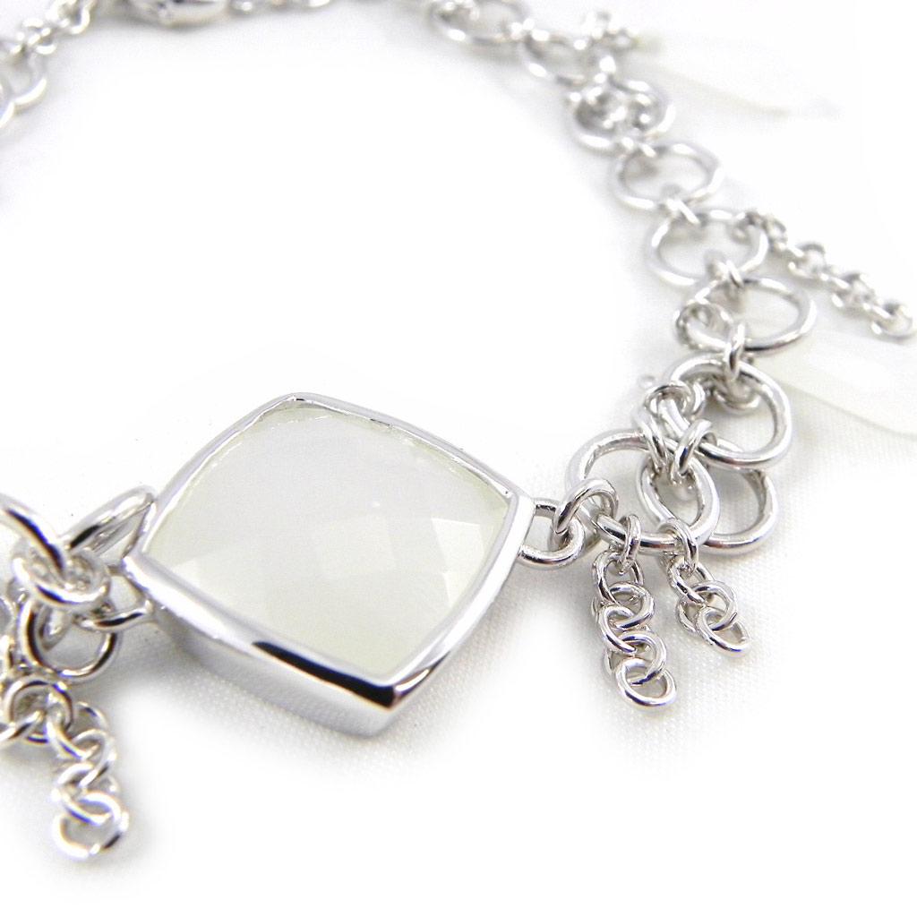 Altesse [H3383] - Bracelet argent 'Calypso' blanc