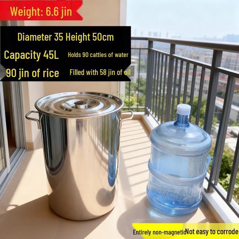 JPHZNB Thickened Round Food Storage Bucket