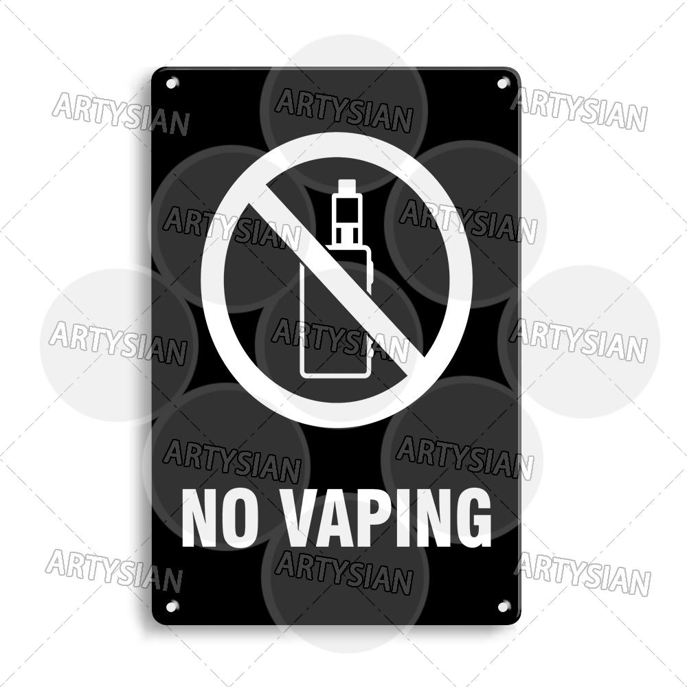 No Smoking Metal Sign Smoke Free Prohibition Warning Sign No Vaping Smokefree Plaque