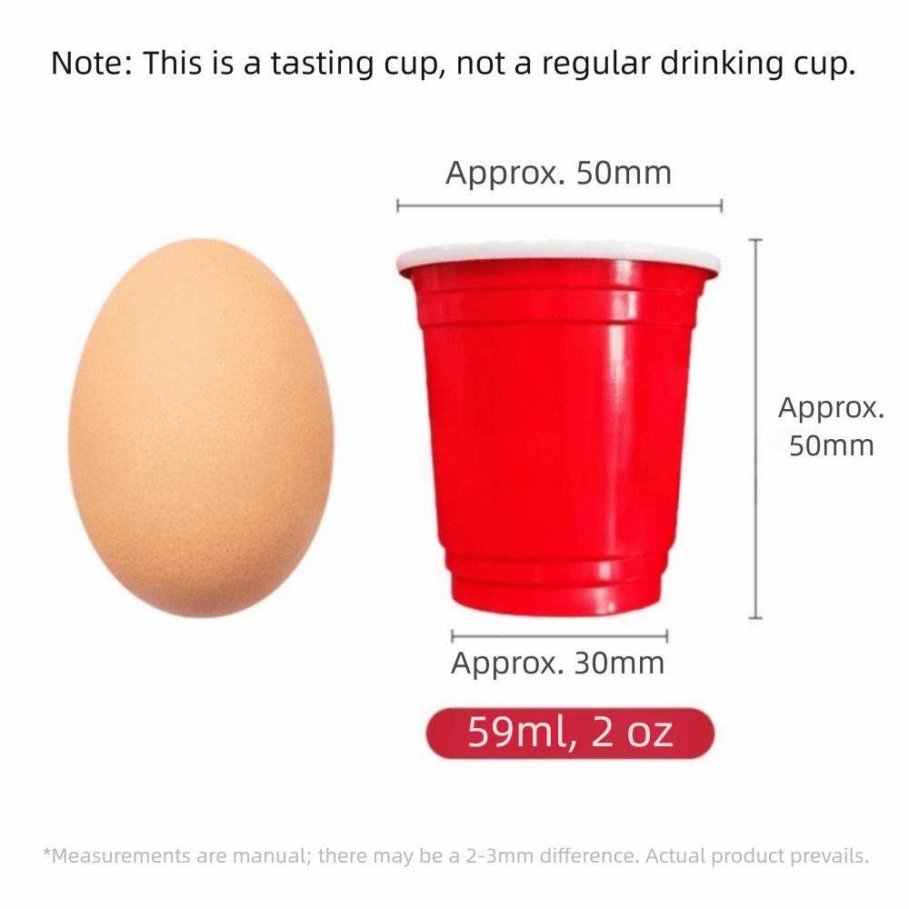 50PCS Red Disposable Cup 59ml/2oz Disposable Tableware High Quality Mini Wine Cup  Party