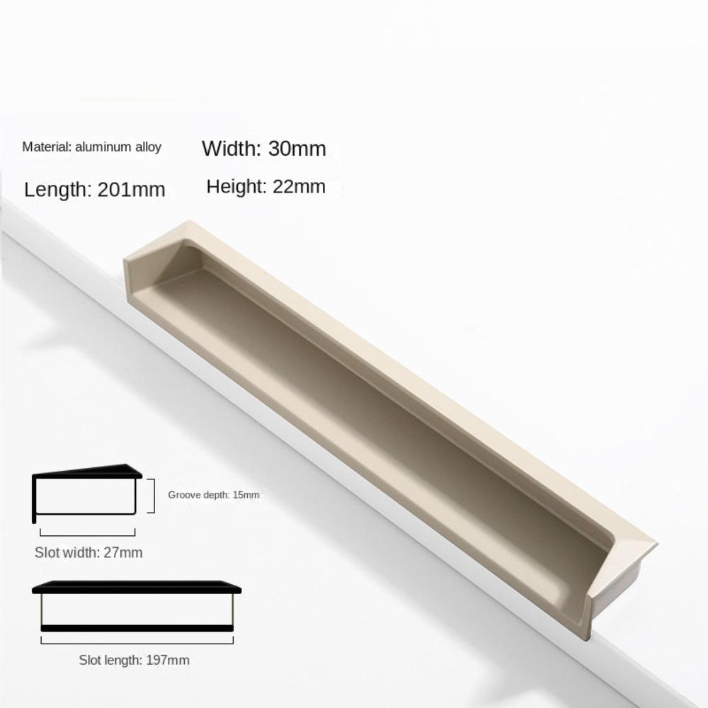 Accessories Hardware Cabinet Handle Modern Simple Cupboard Door Pulls Stainless Steel Invisible Pull Home Decor