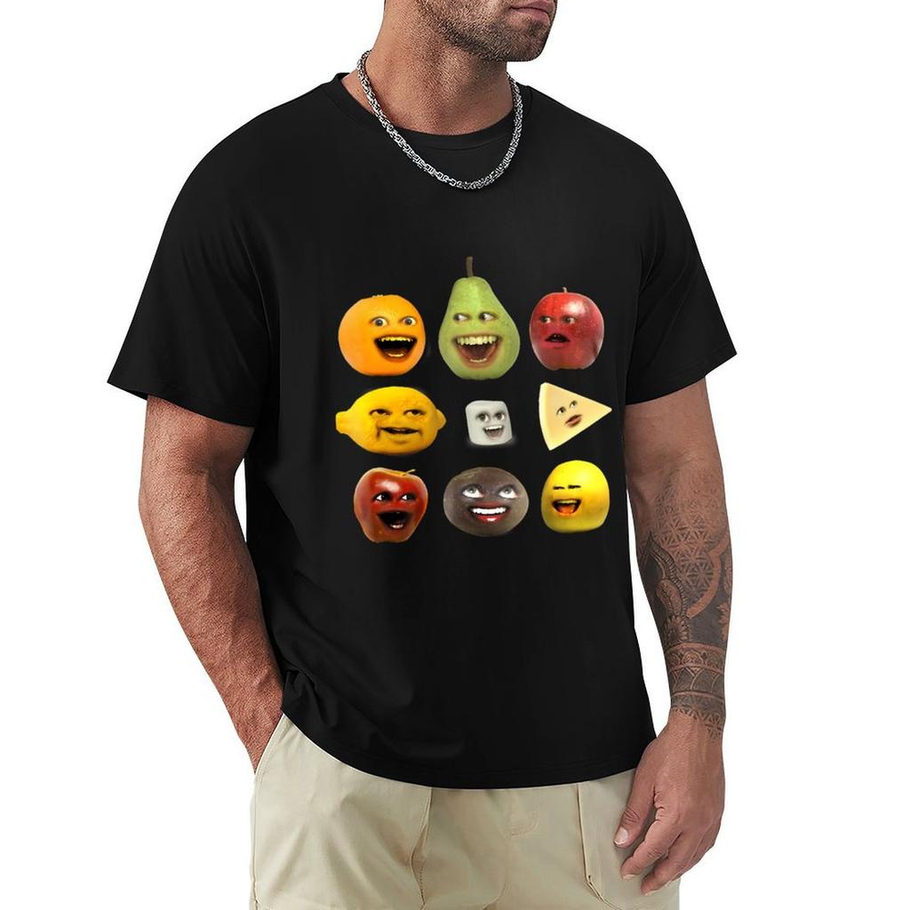 Annoying Orange And Characters TShirt Summer Tops Kawaii Clothes Cotton T Shirt Men