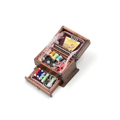 Vintage Nähnadelset Box 1:12 Puppenhaus Miniatur Mini Dekor
