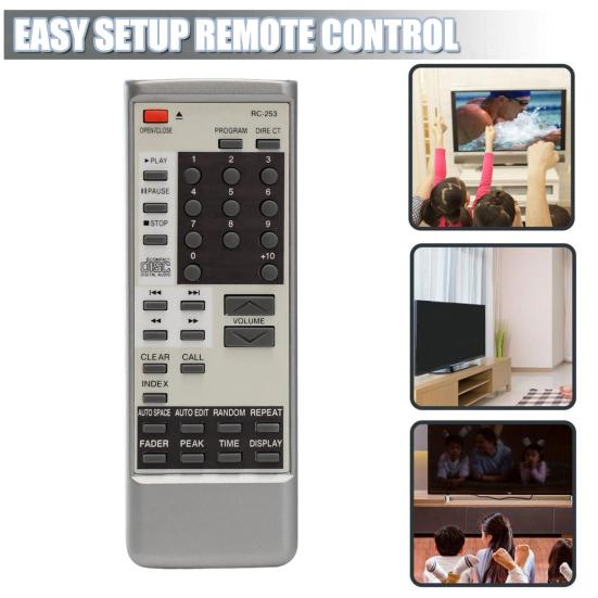 RC-253 Remote Control Replacement for Denon DCD2800 1015CD DCD7.5 S DCD790 No Programming Smart Chipset Compact Disc Player Remote Control