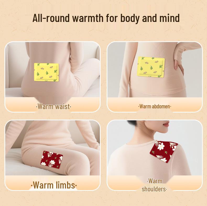 Herbal Warming Patch: Ginger, Mugwort, Motherwort for Abdominal, Waist, and Full-Body Relief