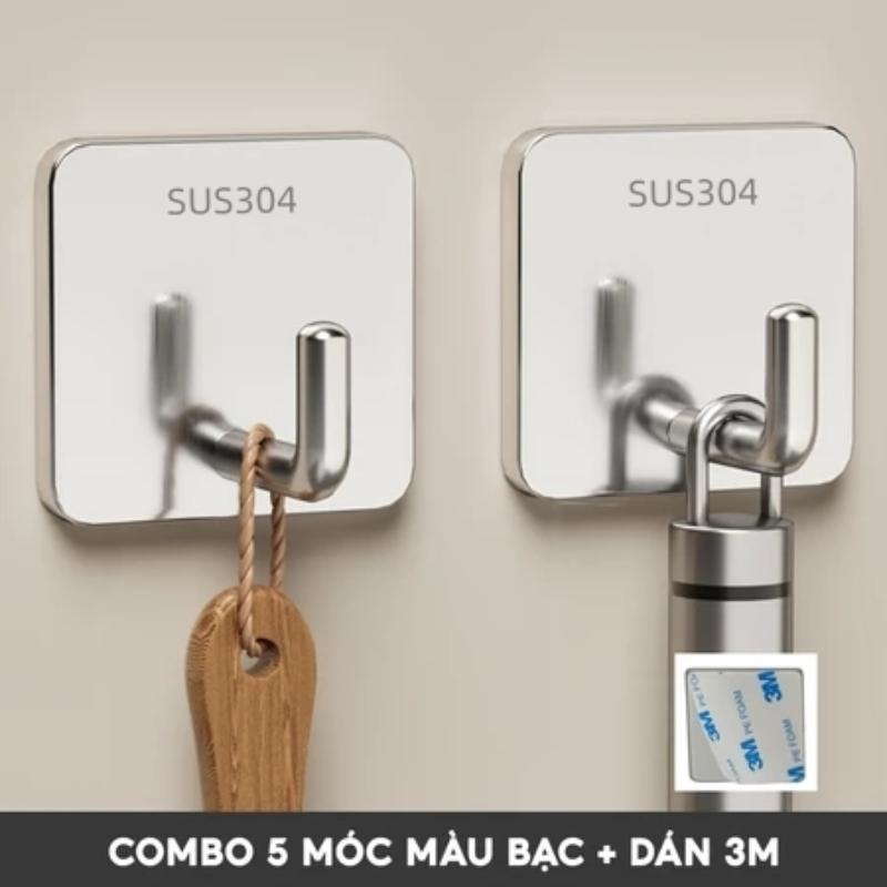 Stainless Steel Self Adhesive Wall Hooks 5/10Pcs Heavy Duty Waterproof Anti Corrosion for Balcony Hanging Potted Plants Small Sundries
