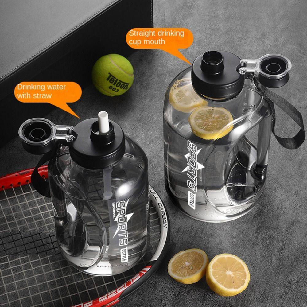 Handle Sports Water Bottle 1.6L/2.6L Gym Cycling Cup Accurate Calibration Travel Bottles Fitness