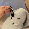 Ballet Shoes Charm Keychain Pendant Sweet Cute Bowknot Pearl Beaded Phone Chain Hanging Ornament Keyring Backpack Decors