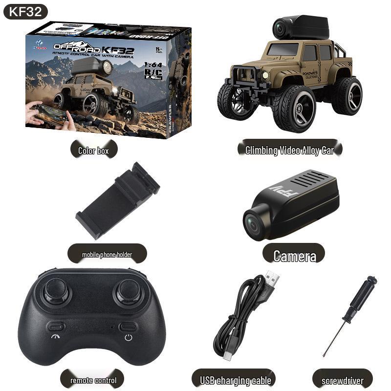 Cross1:64 Alloy Off-Road Remote Control Car - Desktop Racing 4WD Climbing Model Toy