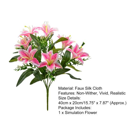 Simulation Flower Realistic Looking Fade-Resistant Faux Silk Cloth Centerpiece Dining Table Fake