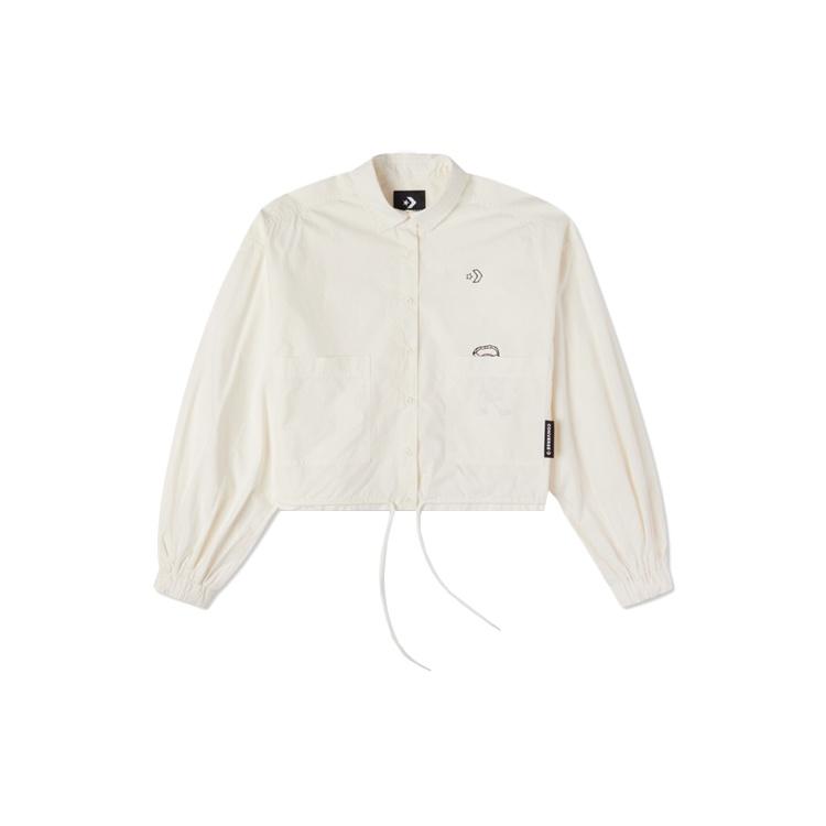 (WMNS) Converse Small Logo Casual Shirt Jacket Asia Sizing  Beige  Women s 10023159-A01 XL