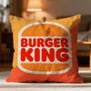 Popular BBurger Kinged Cushion Cover Soft Washable Pillow Case Multi-Scene for Couch Bed Travel Office Use