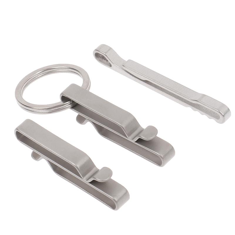 Hiking Titanium Alloy Buckle Ribbon Ending Buckles Belt Clip Quick Draw Keychain Hanging Buckles Key Ring
