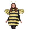 Bee Costumes for Women, Halloween Honey Bee Costume Adult Kids Little Bee Costume, Antennae Headband+Dress+Wings+Leg Warmers