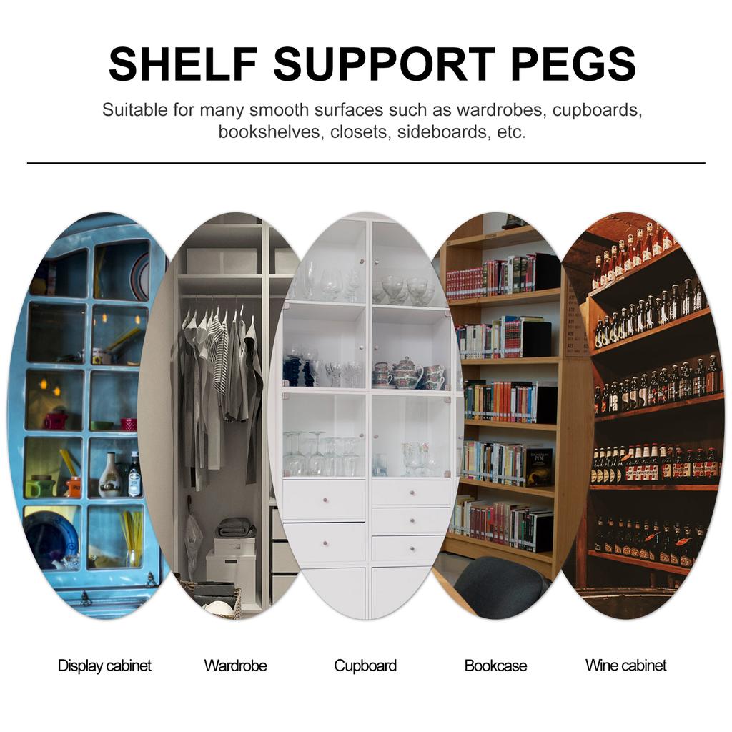 12 Stück Regalstützstifte Exquisite Verarbeitung Professionelle Schrankregalhalter Geeignet für Kleiderschränke Bücherregale Schränke Einfach