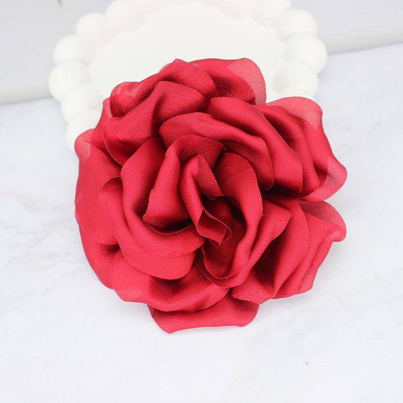 Elegant 3D Satin Fabric Brooch - Large Floral Pin for Sweaters and Suits (10cm)