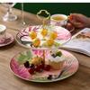Nordic Light Luxury Cake Stand Double Fruit Plate Fantasy Jungle Animal Tray Household Dim Sum Candy Ceramic Tableware