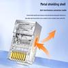 Biaze Cat.6A Shielded RJ45 Pass-Through Connectors