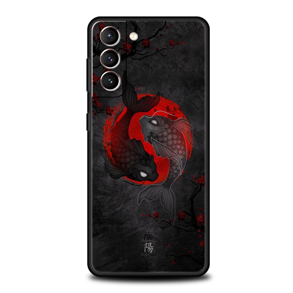 Koi Carp Phone Case For Samsung Galaxy S25 S24 S23 S22 Ultra S20 S21 FE 5G S10 S9 Plus S10E Soft TPU Cover