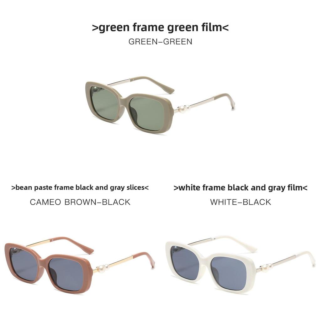 Small Fragrance Celebrity Style Pearl Leg Sunscreen Sunglasses For Fashion Girls