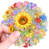 50Pcs/Set Dazzling Flowers PET Stickers Waterproof DIY Fashion Decals Journal Stickers