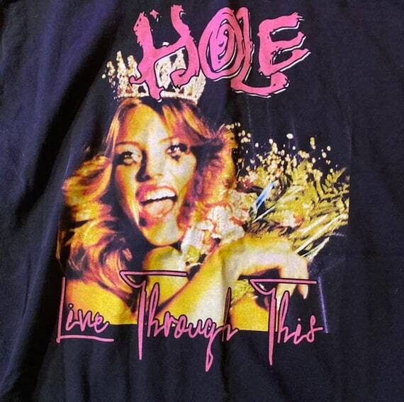 Hole Band Live Through This Tee Cotton Black Unisex T-shirt S5XL VM7617 L