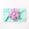 New solid color jacquard children's headband, cute five-petaled flower baby headscarf, thin soft baby hair accessories