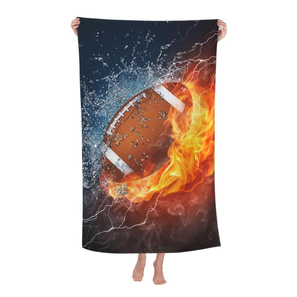 Cool Ball Sport Beach Towel Soft Microfiber Quick Dry Bath Towel for Bathroom Men Boy Pool Camping Travel Swimming Picnic Sports