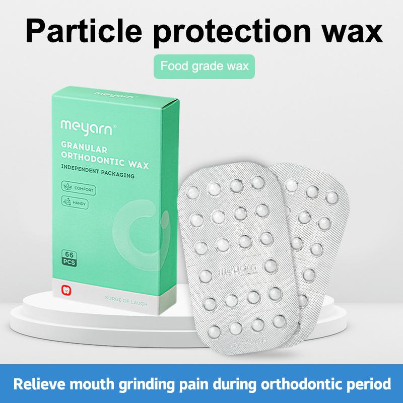 

66Pcs/Box Granular Orthodontic Protective Wax For Braces Wax Food Grade Packaging Clear Dental Wax Dots Wear Resistant Portable