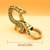 Vintage Copper Dragon Figurines Small Ornaments Retro Brass Animal Car Key Chains Crafts Office Desk Decorations Accessories