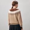 Kemengboka Women's Thickened Fair Isle Cashmere Sweater