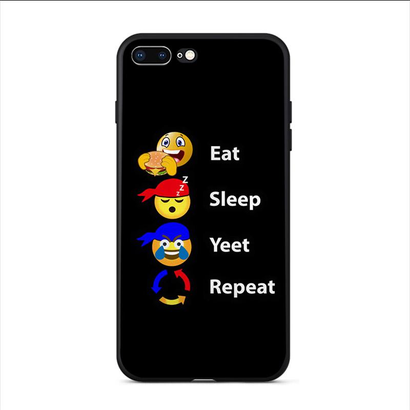 Funny YEET OR BE YEETED Meme Black Soft TPU Phone Case Covers for iPhone 8 7 6 6S Plus 5 5S SE 2020 XR X XS MAX Coque Shell Capa
