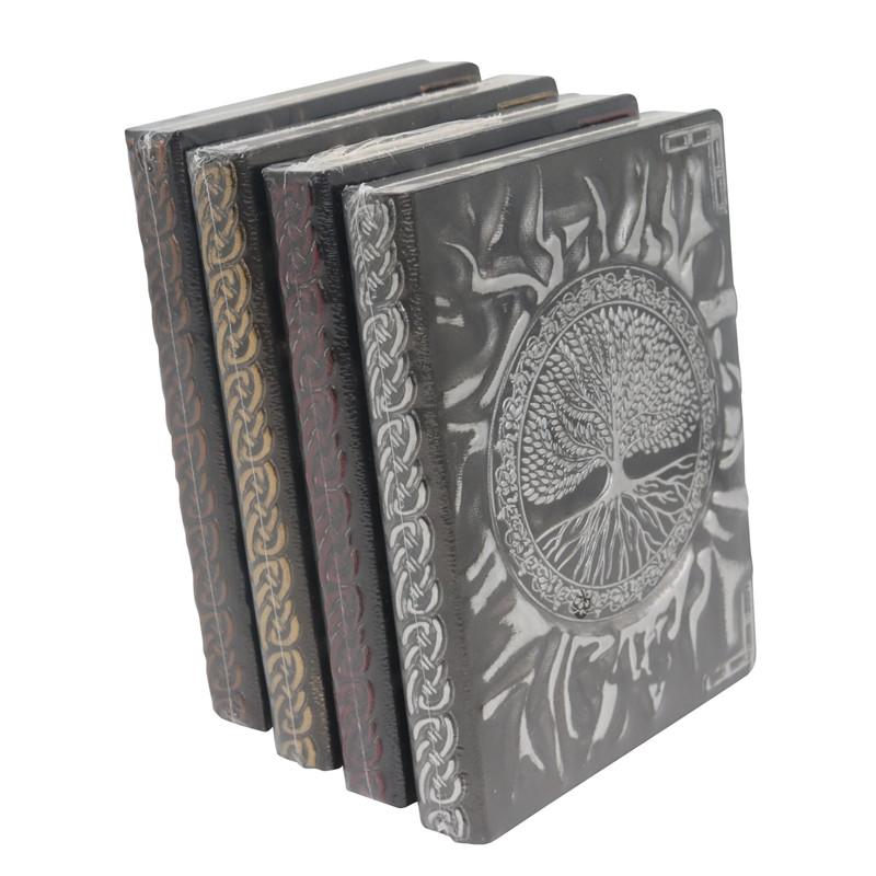 Retro Notepad A6 Notebook PU Creative Embossed Diary Handbook Korean Stationery Student School Office Writing Book 13.7x10x2cm