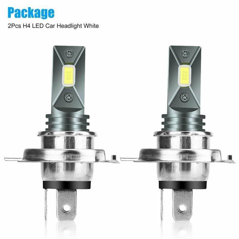2 Pcs H4 9003 Hb2 Car Led Headlight Kit High And Low Beam Fog Light Bulbs 6000k Xenon Ultra-white