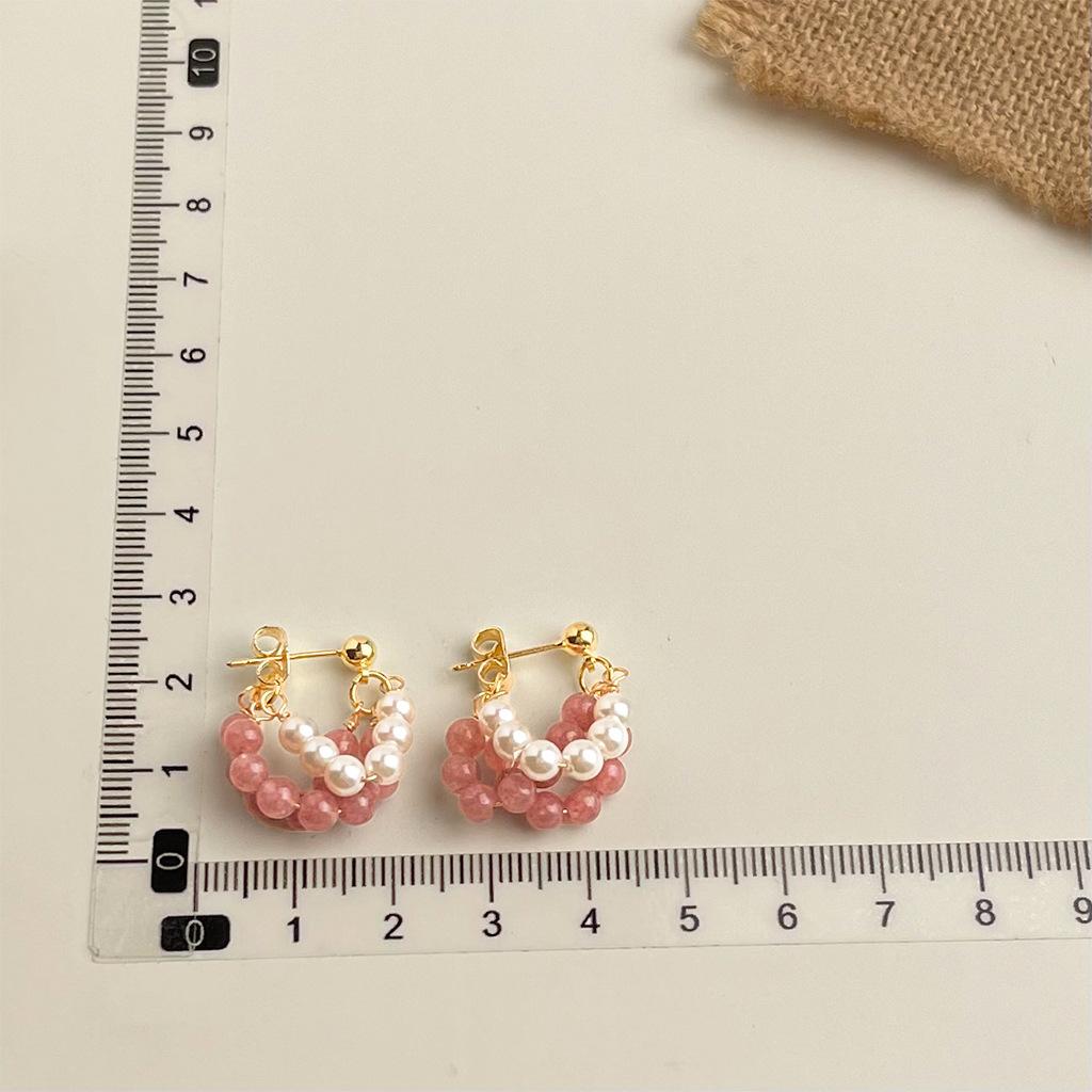 New Chinese Natural Stone Earrings, Handcrafted Colorful Beaded Vintage Drops for Women, Unique Gift for Hanfu Qipao Fashion