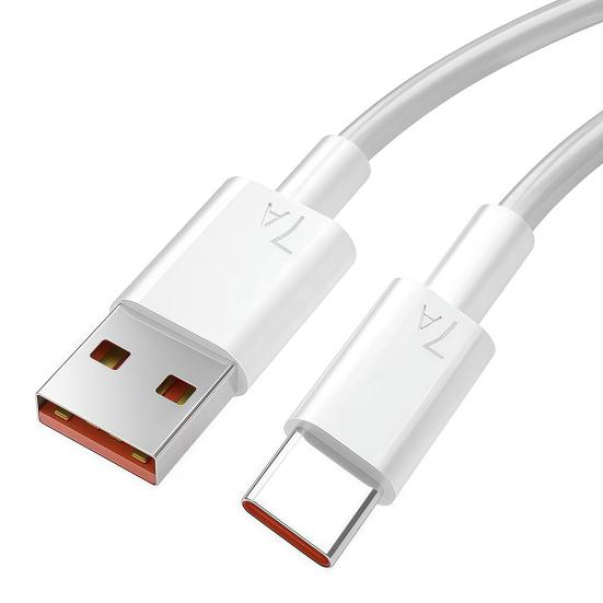 1/1.5/2M 7A 100W Type-C Charging Cable USB-A To USB-C Fast Charging Cellphone Tablet PVC Data