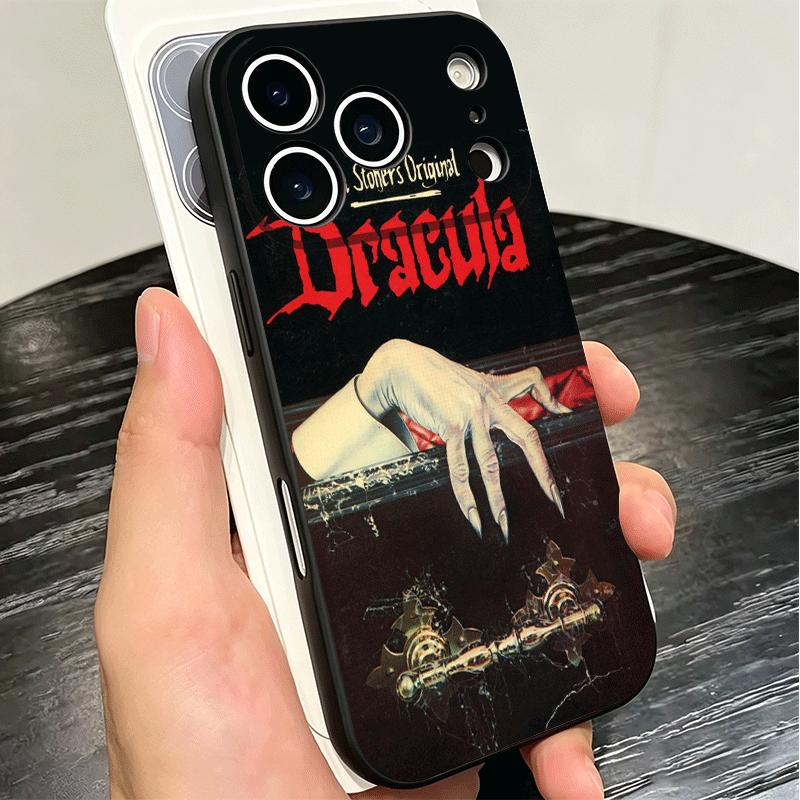 Gothic Vampire Scarlet Art Soft Phone Case for iPhone 16 16E 17 Air 15 Pro Max 14 Plus 13 Mini 11 12 7 Black Cover Back Shell