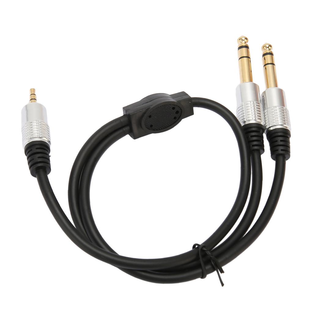 Dual 3.5mm To 6.35mm Y Splitter Cable Professional 3.5 Mm To 6.35 Mm Jack Sound Cable for Guitar