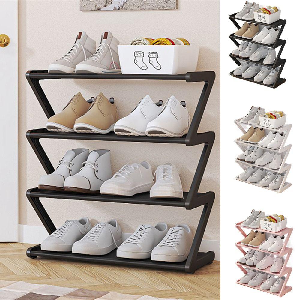 Z-Shaped Shoe Stand Plastic Shoe Storage Rack Multifunctional Doorway Shoe Rack  Dormitory