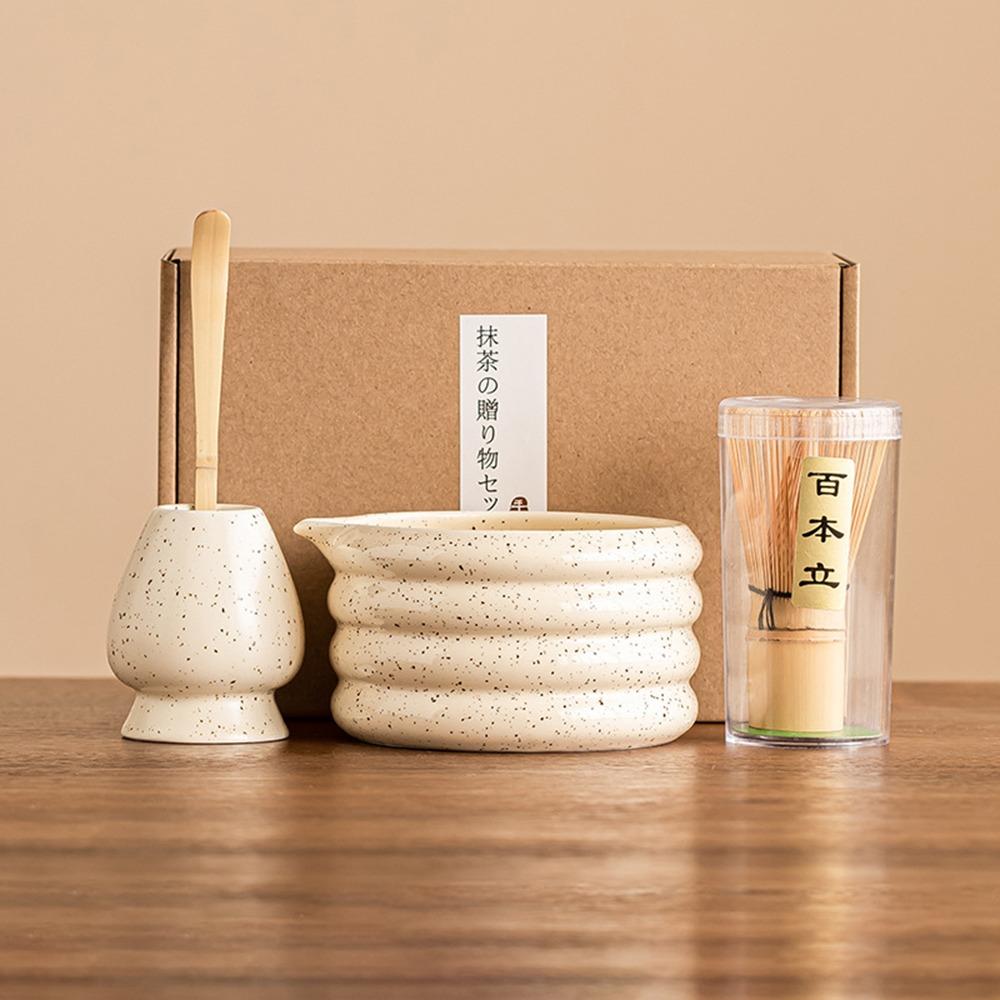 4PCS Food Grade Japanese Matcha Tea Set Doughnut Donut Matcha Stirring Brush  Stirring